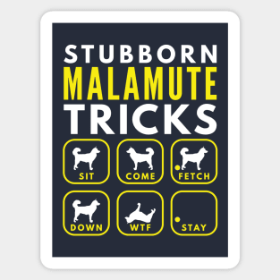 Stubborn Malamute Tricks - Dog Training Sticker